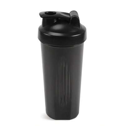 1pc Secouer la bouteille d"eau de sport de poudre de protéines avec la balle Tasse mélangeur à milkshake 600ml