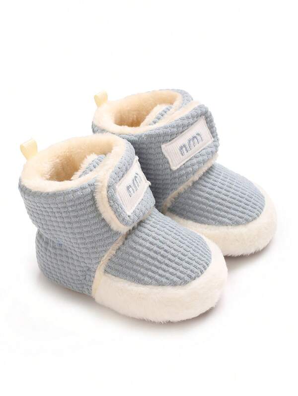 Herbst/Winter Plüsch verdickte Baby Stiefel, 0-1 Jahre alte Baby Vorläufer-Lauflernschuhe Innen Baby Warme Stiefel