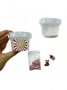 100ml 香脆圣诞风格史莱姆，蜂蜜水晶泥超柔软不粘史莱姆，派对礼物，生日礼物，圣诞礼物，返校礼物