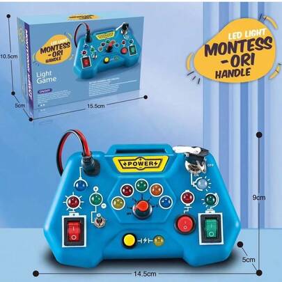1 bảng đèn LED vui nhộn cho trẻ em, đồ chơi Montessori, bảng cảm giác cho trẻ em, đồ chơi công tắc đèn, đồ chơi hoạt động học tập cho trẻ mẫu giáo, phù hợp cho trẻ từ 3 tuổi trở lên, phù hợp cho bé trai và bé gái, đồ chơi du lịch, quà tặng sinh nhật (Một số màu sắc và chi tiết phụ kiện là ngẫu nhiên)
