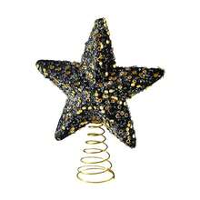 圣诞星树顶饰可重复使用的星形圣诞树顶饰适用于圣诞节派对节日家居装饰