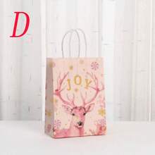 أكياس هدايا ورقية بشكل بابا نويل وردية لحفلات عيد الميلاد، أكياس هدايا لتغليف الهدايا الصغيرة في عيد الميلاد