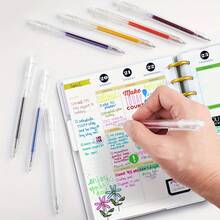 48支/24支/12支/8支彩色闪光笔，流沙闪光凝胶笔，适用于学校办公用品、标记和在手册上绘图 - 流沙珠光筆 - 查看 5