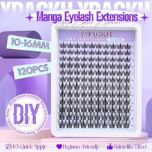 Anime Lash Clusters With Spikes Manga Eyelash Clusters Band Spiky Clusters Eyelash Extensions Natural Cluster Lashes Wispy 10 - 16mm Lash Extension Band Individual Lashes 120Pcs - Phim hoạt hình 01 - Xem 4