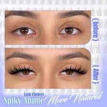 Anime Lash Clusters With Spikes Manga Eyelash Clusters Band Spiky Clusters Eyelash Extensions Natural Cluster Lashes Wispy 10 - 16mm Lash Extension Band Individual Lashes 120Pcs - 動漫03 - 查看 5