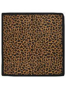 1pc Women's Fashionable Vintage Leopard Print Headscarf, Casual & Versatile, Soft & Skin-Friendly Bandana, Suitable For All Seasons