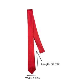 1pc Solid Color 1.97in Width Narrow Casual Halloween Cosplay Necktie