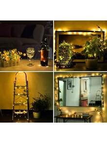 1PC LED Battery Box Copper Light String, Battery Powered, Suitable For Parties, Birthdays, Valentine's Day, Weddings, Anniversaries, Halloween, Christmas, Easter Decorative Atmosphere LED Light String Christmas Decoration XMAS Decor Christmas Tree Gift Decor Thanksgiving Wedding Home Decor Home Decor Fall Decor Autumn Decor Birthday Decorations For Gifts Party Supplies Indoor Outdoor Garden Holiday Festival Decor Halloween Decor Wall Decor Halloween Ornaments