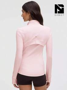 Lululemon Define Jacket Nulu Women's Lightweight, Full Zip Running Track Jacket-For Yoga Gym Running-Sweat-Wicking-Yoga-All Seasons Sport-Spring/Summer-Autumn/Winter-Mother's Day Gifts-Father's Day Gift - Blissful Pink - 查看 3