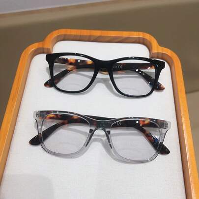 1 Cặp Kính gọng vuông đen cổ điển Unisex, Kính quang học thời trang thường ngày thích hợp cho cuộc sống hàng ngày, văn phòng, đọc sách, xem TV, chơi game, trang trí điện thoại di động