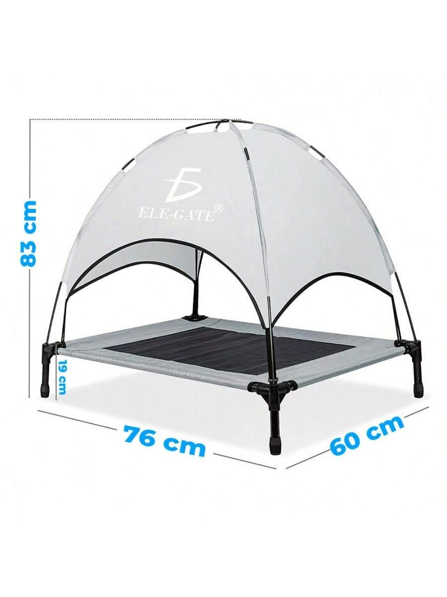 Grande cama para perros al aire libre con dosel