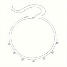 1pcs Women'S Body Chain, Waist Chain, Sexy Butterfly Belly Chain, Inlaid With Sparkling Rhinestones, Bikini Beach Party Body Jewelry, Charming And Eye-Catching - Vàng - Xem 5