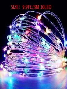 1PC LED Battery Box Copper Light String, Battery Powered, Suitable For Parties, Birthdays, Valentine's Day, Weddings, Anniversaries, Halloween, Christmas, Easter Decorative Atmosphere LED Light String Christmas Decoration XMAS Decor Christmas Tree Gift Decor Thanksgiving Wedding Home Decor Home Decor Fall Decor Autumn Decor Birthday Decorations For Gifts Party Supplies Indoor Outdoor Garden Holiday Festival Decor Halloween Decor Wall Decor Halloween Ornaments