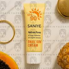 Crema Solar SANIYE con Baba de Caracol – SPF 90-Protege, hidrata y perfecciona tu piel con esta crema solar todo-en-uno. Textura ligera y alto poder regenerativo. - Beis - Ver 6
