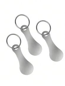 1个/3个装 方便耐用的不锈钢购物车钥匙扣，适用于超市手推车