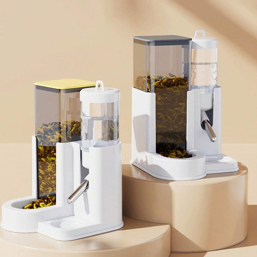 1pc Hamster Water Bottle Feeder, Large Capacity Multi-Function Food Bowl For Hamsters - Multicolor - View 1