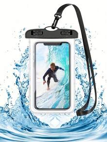 1pc Waterproof Diving Bag, Touch Screen Sealed For Swimming, Photography, Dust-Proof, Shockproof, Rainproof, Floating Gear, Convenient Phone Case. Waterproof Phone Bag With Touch Screen Function And Face Unlock, Suitable For Swimming, Rafting, Transparent Beach Bag Waterproof Phone Case Waterproof Bag