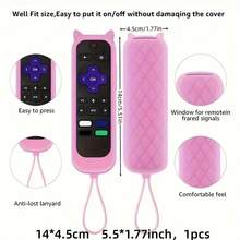 1pc Cover For Roku Remote Compatible With Hisense Roku TV Steaming Stick/Express, Silicone Protective Controller Universal Sleeve Skin Glow In The Dark - Multicolor - View 2