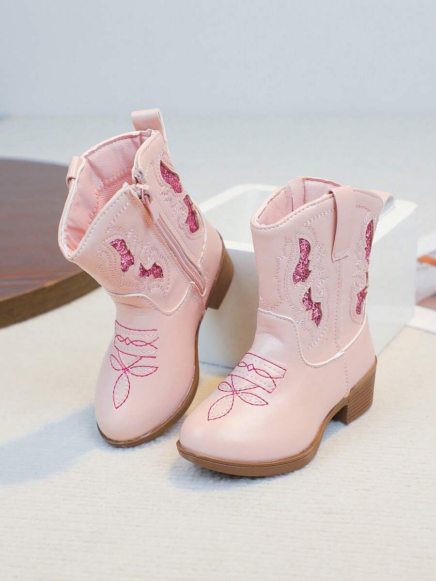 Girls' Boots Boots New Fashion Girls' Ankle Boots Stylish British Style Children's Boots - Pink - View 1