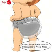 Joyo Roy 6Pcs Waterproof Cloth Diaper Cover Reusable Plastic Training Pants For Toddlers Plastic Diaper Covers For Baby Girls Leak Proof Rubber Pants For Potty Training Covers For Cloth Diapers 3T - 6T Pack of 6 - 查看 6