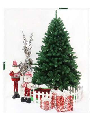 1pc Christmas Decoration PVC Artificial Dense Green Christmas Tree, Suitable For Home, Mall, Yard, Small Shop Home Decor Christmas Decorations Room Decor Winter