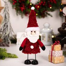 1pc Christmas Decorations Christmas Spring Foot Doll Snowman Ornament Desktop Decoration Santa Claus Home Decor Room Decor Winter