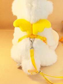 1pc Dog Leash Pet Harness With Wing Design Chest And Back Straps Pet Supplies - Pink - View 8