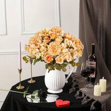 1/3/80 pièces Bouquet de roses artificielles de 28,5 cm, boule brodée, fleurs diverses, petites marguerites, décoration de fête d'anniversaire, décoration de mariage, panier de fleurs, bouquet de mariée, décoration de vase, Saint-Valentin, décoration du Nouvel An, jardin extérieur, convient pour la décoration d'automne, Halloween, Noël, décoration d'automne