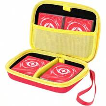 Hard Playing Card Game Carrying, Travel Storage Box Holds 300+ Trading Cards, Bag Holder Classic Board Game, Five Crowns SKYJO, PlayMonster And More Only - Black - 淺紅色 - 查看 1
