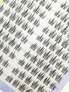 120片高容量向日葵假睫毛，自然逼真的三段式单根睫毛，适合淡妆和裸妆日常使用（随机底部卡片） - C - 查看 5