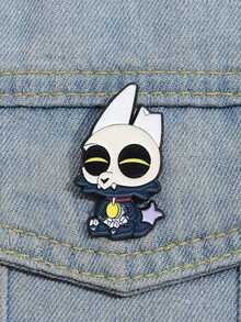 1pc Cartoon Funny Big Eye Monster Metal Brooch, Suitable For Daily And Festival Wear, Gift, Versatile For Clothes, Backpacks