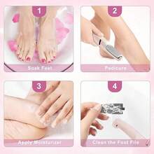 Remover Foot Skin Care , Pedicure Kit Pedicure Foot File Feet Dead Hard Cracked Dry Skin Pedicure -Mom Gifts Valentines Boyfriend Gifts Valentine Day Gifts Pink Cute Day Electronic Foot Files 300mAh