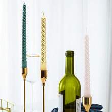 12 Stücke neue europäische Kerzen mit Gewinde und langem Schaft für romantische Geständnisse, Kerzenlichtdinner, Hochzeiten, Heimgebrauch, rauchfrei und geruchlos