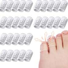 100 件硅胶透明脚趾保护套,适合穿高跟鞋的女性和脚部敏感的人。硅胶脚趾套保护脚趾、手指,乳胶橡胶手指保护套,耐磨透气防滑脚趾保护套,无痛单指保护套,透气弹性指套,防刮防咬手指保护套,男女通用,适用于嵌甲、水泡和缓解疼痛。 - 無色 - 查看 2