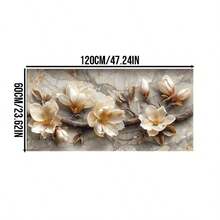 1pc 23.62x47.24in Frameless Abstract Floral Branch Canvas Wall Art, Modern Retro Landscape Poster Print In Beige White Brown Gray, High-Quality Canvas Painting For Living Room Decor, Bedroom Wall Art, Corridor Decoration, Office Home Decor Poster