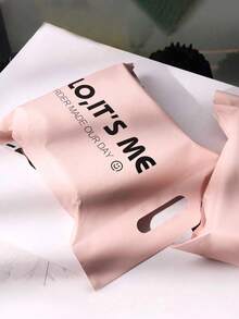 10pcs/Pack Pink Handled Courier Bags, Thickened Clothing Packaging Bags, Suitable For School, Stationery, Apparel, Party Gifts, Graduation, Wedding Gifts Packaging