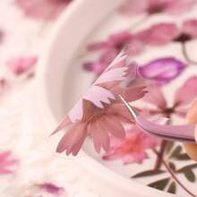 50Pcs Transparent Decor Flower Stickers For Scrapbooking PET Nature Floral Stickers For Journaling Scrapbooking Clear Flower Decals