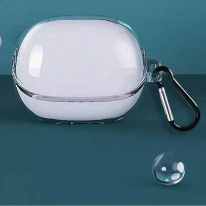 1 个带黑色挂钩的透明耳机盒，兼容等各种品牌。