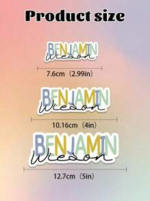 10Pcs Personalized Name Sticker-22 Styles,Custom Name Sticker,Waterproof Vinyl Sticker For Laptop Water Bottle Phone Case Cars Merchandise Decor Decal ,The Ideal Gifts For Teacher, Girl,Boy,Friends,Personalized Ornaments,Holiday Gifts,3 Sizes, Colorful, - Multicolor - View 48