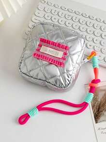 1 Piece Embroidery Heart Shape Coin Purse Sliver Quilted Coin Purse Portabble Short Wallet Silver Heart &Bow Decor Cute Coin Purse Simple & Fashionable Women Wallet Suitable For Matching And Gift Money Case Embossed Coin Purse Lightweight Fashion Money For Anniversary For Birthday Gift For Gift White-Collar Workers - Silver - View 17