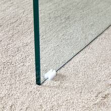 Walnut Color MDF Coffee Table - 39.3" X 21.6" / 31.5" X 31.5" With Tempered Glass Legs, MDF Sticker, Home Decor Side Table, Suitable For Living Room