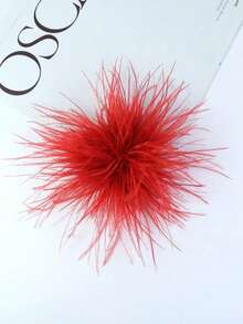 15cm Broche de solapa de pluma de avestruz falsa de alta calidad y estilo retro clásico, accesorio de moda versátil para regalo. Broche de pluma de avestruz vintage europeo y americano, broche decorativo unisex para vestidos, fiestas, manualidades y accesorios para el cabello - flor - Ver 42