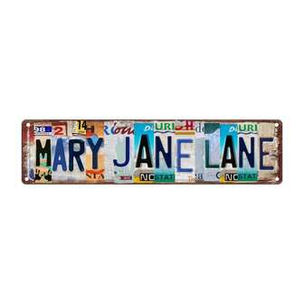 1pc Mary Jane Alley Metal Sign, Unique Street Sign, Home Decor, Room Decor, Wall Decor, Restaurant Decor, Bar Decor, Cafe Decor, Garage Decor, Farmhouse Decor, Easter Gift, Halloween Christmas Gift, Size As Shown