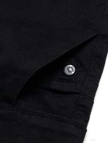 带字母刺绣的男童编织休闲裤，返校服装