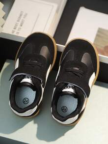 1 par de zapatillas deportivas casuales clásicas de suela de goma con diseño de gancho y bucle antideslizante y suave, de estilo unisex, adecuadas para el otoño