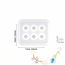 1 件树脂珠宝硅胶模具、水晶环氧树脂珠模具、圆形、菱形、方形、椭圆形、矩形、手链串珠环氧树脂硅胶模具、孔宝石首饰制作环氧树脂模具、适用于耳环、吊坠、手链和项链 - 白色 - 查看 20