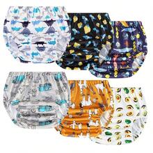 Joyo Roy 6Pcs Waterproof Cloth Diaper Cover Reusable Plastic Training Pants For Toddlers Plastic Diaper Covers For Baby Girls Leak Proof Rubber Pants For Potty Training Covers For Cloth Diapers 3T - 3T Pack Of 6 - View 1