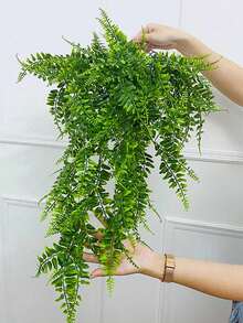 1 Bouquet Artificial Fern Decorative Flowers, Realistic Simulation DIY Flowers, UV-Resistant, Home, Garden, Table, Living Room, Wedding, Party Decoration, Spring/Summer, Valentine's Day Centerpieces Home Decor Christmas Decorations Room Decor Christmas