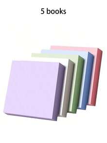 100pcs Morandi Color Sticky Notes, Self-Adhesive Tear-Off Colored Memo Pads For Work & Study, Suitable For School & Office Use,School Supplies,Back To School