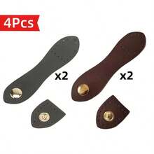 2/6/8Pcs Adjustable Snap Purse Locks - Faux Leather Sew-On Closures With Assorted Color Buttons For Handbags & Clutches